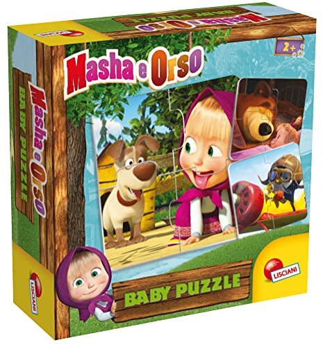 Lisciani - Educatief spel - Masha en de beer - puzzel of babylogica voor kinderen van 1 tot 4 jaar - willekeurig model