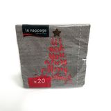 Le Nappage 3353890735208 papieren servetten Cellulose Grijs, Rood 20 stuk(s)