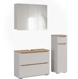Vicco Badkamermeubelset Ruben, Wit/Artisanaal eiken, Set van 3 stuks