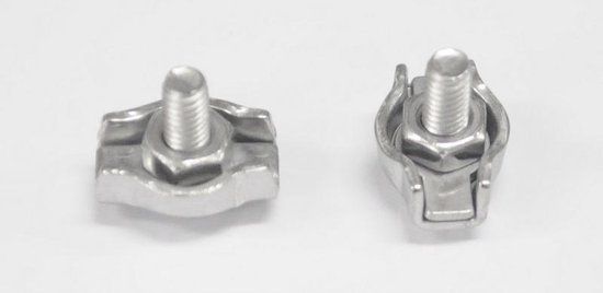 Deltafix Staaldraadklem simplex rvs 2mm 2 stuks