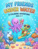 My Friends Under Water: Cute Sea Animals Coloring Book for Kids and Toddlers