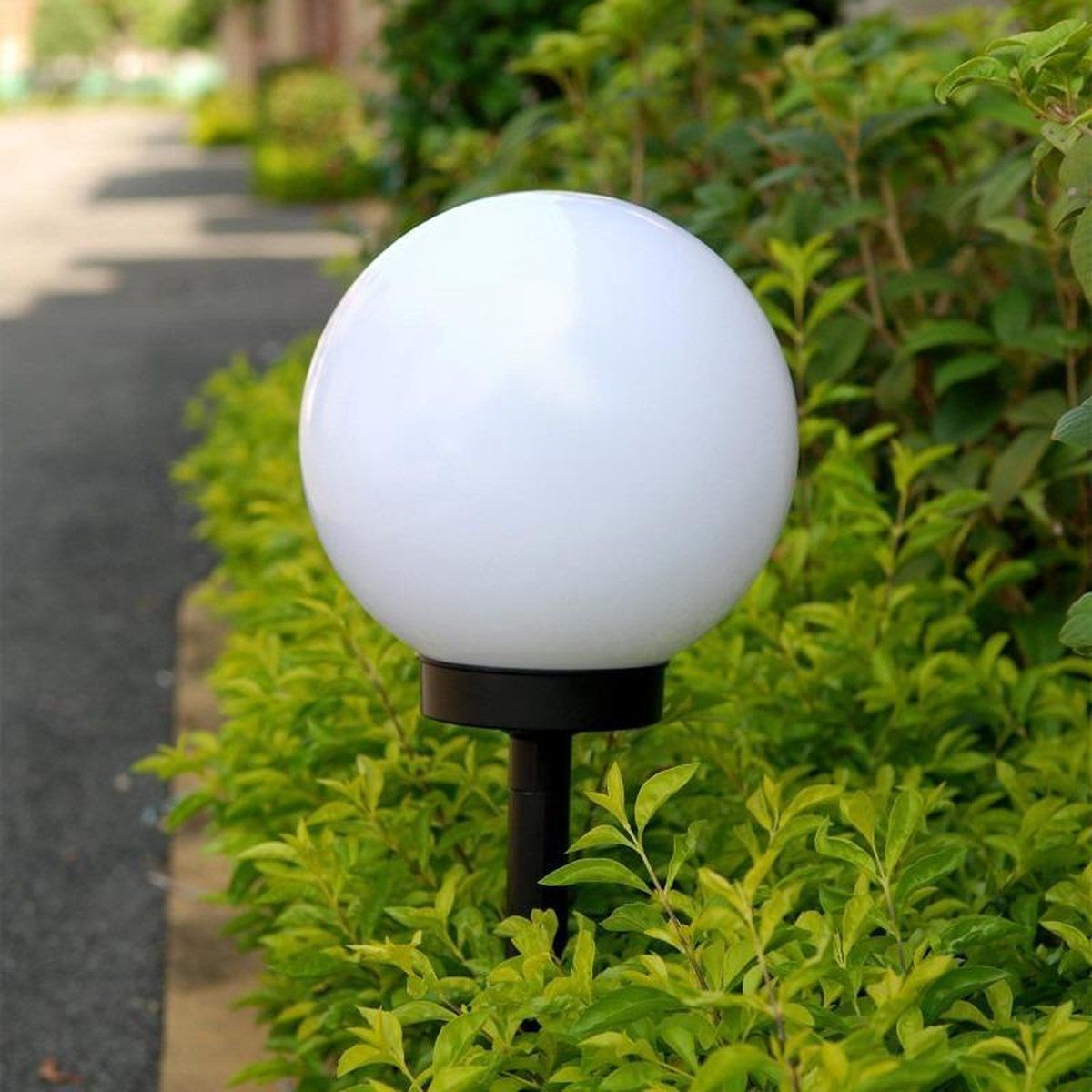 ABC-LED LED tuinbol 15cm - Solar - Multi color - Wit