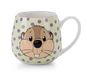62287 NICI 62287 Harry Woodsnacker Bever-mok Fridolin Kikker 400 ml porselein 8 x 9 cm, groen, voor thee, koffie, mok met handvat, geschikt voor warme en koude dranken