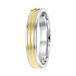 Lucardi Heren Vriendschapsring San Sebastian - Ring - Echt Zilver - Zilver en Goudkleurig