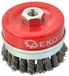 GEKO Brosse métallique torsadée - 100 mm - filetage M14