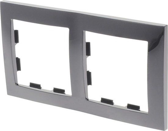 Q-LINK S2 Afdekraam 2-voudig antraciet