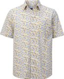 Babista Heren Overhemd Met Korte Mouwen - Beige - Maat 45/46 - Katoen - Regular Fit - Casual