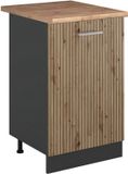 Vicco Keukenonderkast R-Line, Artisanaal eiken/Antraciet, 50 cm