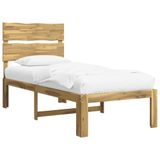 vidaXL Eenpersoonsbed met hoofdbord ROSTOCK Wit 90 x 200 cm
