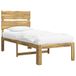 vidaXL Eenpersoonsbed met hoofdbord ROSTOCK Wit 90 x 200 cm