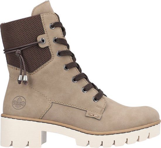 Rieker X5720-64 Dames Enkellaarzen - Beige - Maat 39