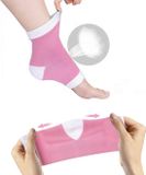 Heble® 1 Paar Comfortabele Hielspoor Sokken met Gelsok - Unisex - Roze Wit