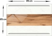 DECORITA Planche à découper en verre cannelé 35cm x 25cm