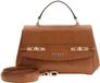 GUESS Melinda Top Handle Flap Bag Cognac