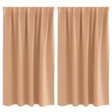 VidaXL Gordijn & Overgordijn Lichtbruin Polyester