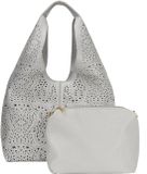 Usha 2-in-1 draagtasset zilver