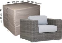 Raffles Covers Tuinstoelhoes - 115 x 100 H: 75 cm - Taupe