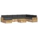 vidaXL Salon de jardin 9 pcs Blanc et anthracite