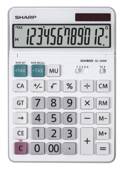 Sharp EL-340W - Bureaurekenmachine - Wit