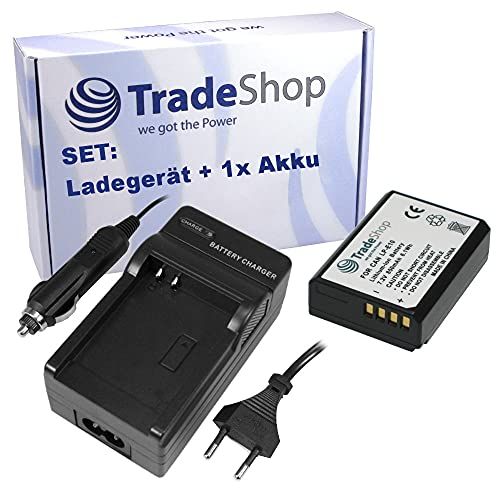 Trade Shop Accu + USB-accu snellader voor Canon LP-E10 EOS 1100D 1200D 1300D 2000D 4000D