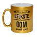 Bellatio Decorations Leukste en meest geweldige oom cadeau koffiemok / theebeker - goudkleurig - 330 ml - verjaardag / bedankje