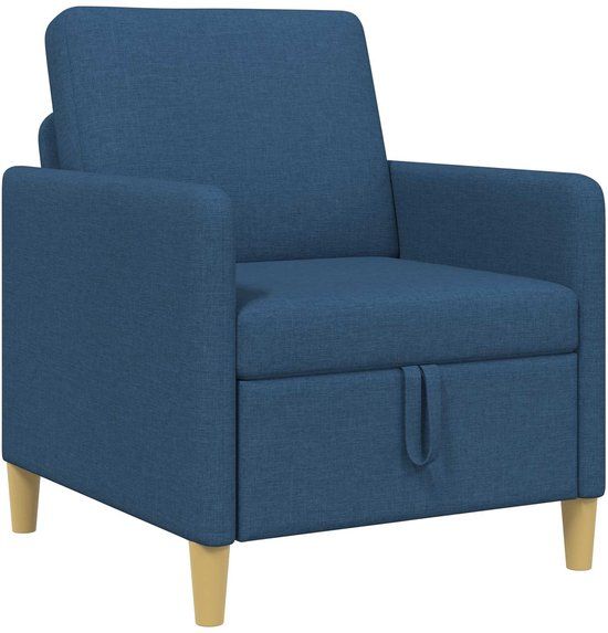 vidaXL Sofa met Opbergruimte Blauw 72 x 78 x 87 cm Polyester