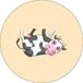 Bonateks Tapis de souris rond imprimé numériquement, base antidérapante, pour bureau et maison, diamètre : 22 cm