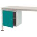 Manuflex ZB4965.5021 Boîtier sous plan universel stationnaire, utilisation 500 mm avec 1 porte ouvrant à gauche. Pour table profondeur 1000 mm