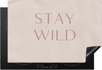 Merkloos KitchenYeah® Inductie beschermer 78x52 cm - Stay Wild - Inductiebeschermer voor Inductie Kookplaat