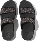 FitFlop Lulu Multi-Tonal Glitter Slides Dames Slippers - Zwart Multi