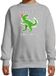 Bellatio Decorations Shoppartners Bv Kerst sweater Christmas T-Rex dinosaurus - voor kinderen - grijs - Kerstkleding - lange mouwen 110/116