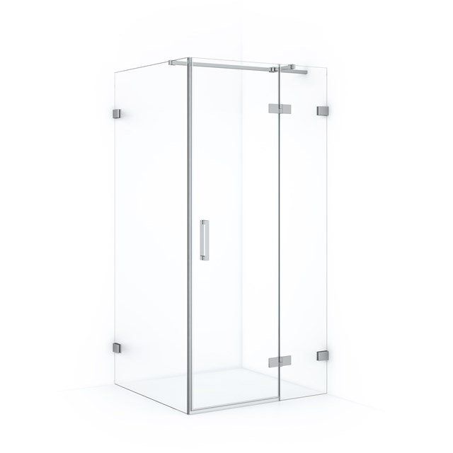 Maxaro Douchecabine Diamond 100x80cm 8mm Helder Veiligheidsglas Chroom met Draaideur