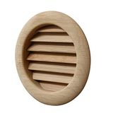 La Ventilazione LGRS100Q ventilatierooster rond eiken inbouw Ø 110 mm