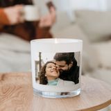 YourSurprise Kaarshouder van glas met foto - 10 x 10 x 10 cm