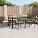 Maison Exclusive - Ensemble de jardin, 7 pièces, avec coussins, noir, résine tressée