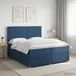 vidaXL Boxspringbed met matras met hoofdeinde Blauw 200 x 200 cm Stof
