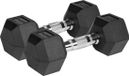 Rebel Active Serie - Hexagonale Gietijzeren Gewichten - 8 kg Set - Rubberafwerking