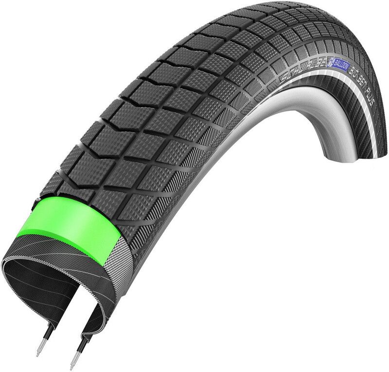 SCHWALBE Big Ben Plus Clincher Tyre 24x2.15" GreenGuard SnakeSkin E-50 Performance Reflex, zwart