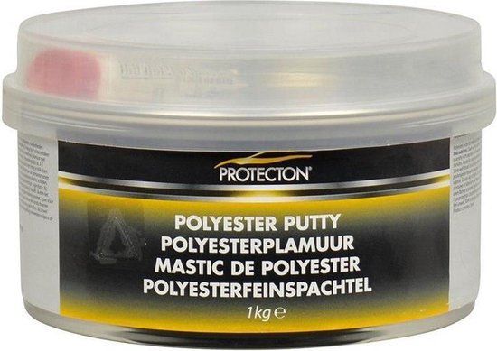Protecton Plamuur 1000g - Polyester - Sneldrogend - Sterke Hechting & Eenvoudig Schuurwerk