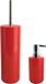 MSV Toiletborstel in houder 38 cm/zeeppompje 260 ml set Moods - kunststof - rood
