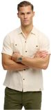 Superdry - Merchant Gestructureerd T-shirt Korte Mouw Heren XL Oatmeal Beige