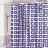 MSV Polyester badgordijn 180x200cm zilver