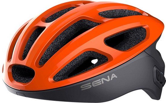 Sena R1 Smart Cycling Helm - Electric Tangarine - Maat M - Oranje