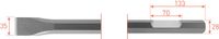 Rotec 6-kant Plattebeitel 35x400mm 6-kant ø28,0 met uitsparing - 2156015