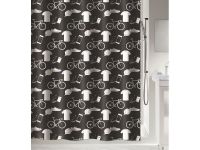 Spirella Patchwork douchegordijn Polyester Zwart, Wit