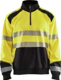 Blåkläder Sweatshirt halve rits High Vis 3556-2528 - High Vis Geel/Zwart - XL