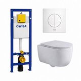 QeramiQ Dely Swirl Toiletset - Blanc mat