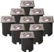 HOFTRONIC SMART HOFTRONIC - Set van 9 Cody Smart Grondspots XL RVS - Vierkant - Kantelbaar - RGB + WW - GU10 5,5W 345 Lumen - Bestuurbaar via smartphone en stem - IP67 Waterdicht - WiFi + Bluetooth - Smart Home tuinverlichting