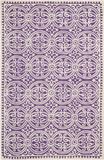 Safavieh Medallion Indoor handgetuft vloerkleed, Cambridge collectie, CAM123, paars & ivoor, 183 X 274 cm