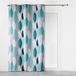 COTON D'INTERIEUR LEAFY 1606475 Ooggordijn Katoen Blauw 140 x 240 cm